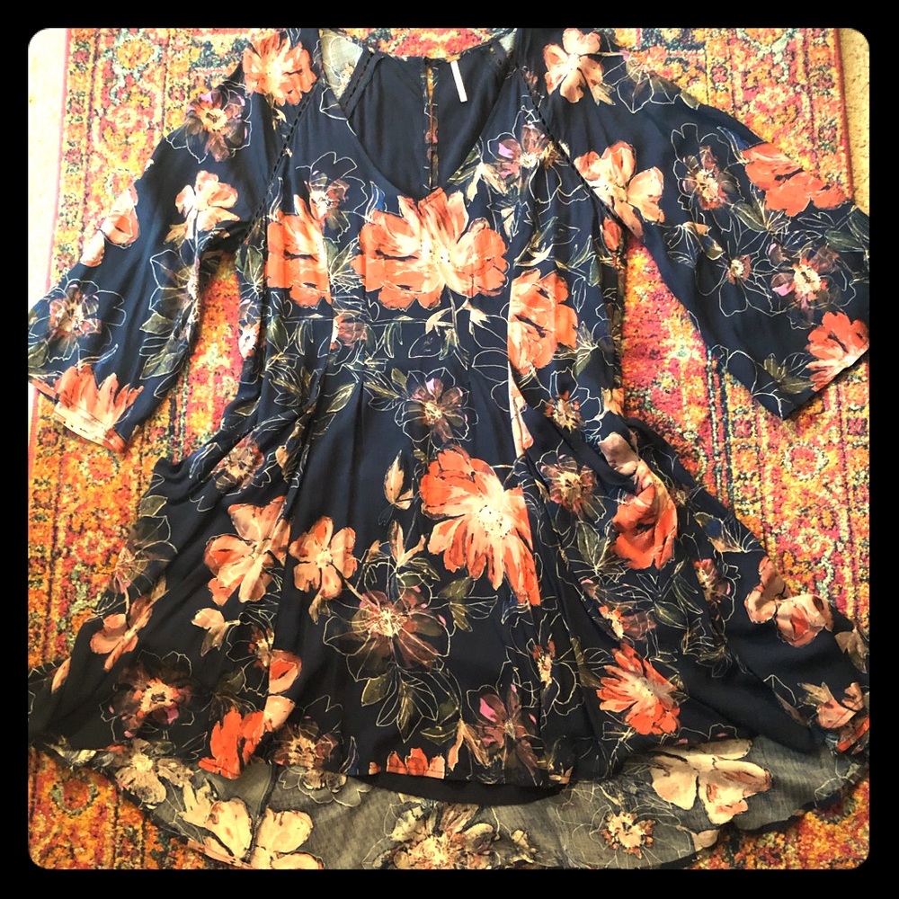Free People gently used floral dress, size 12